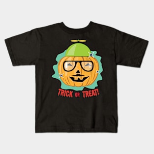 Nerd Halloween Pumpkin - Trick or Treat Kids T-Shirt